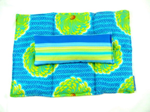 Deluxe Back Relief Pack Eye Pillow Set Organic Ingredients Lavender Scented  Delhi Blooms Ocean Blue Gift Guide Holidays