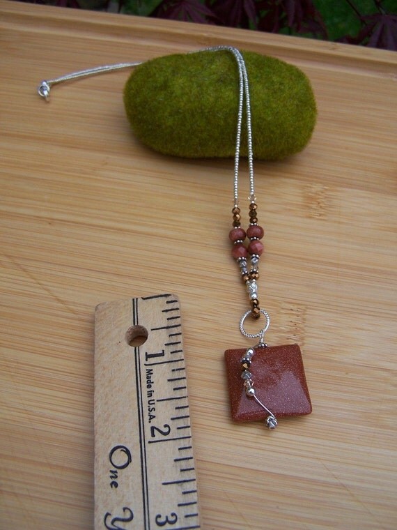 Fair And Square Goldstone Pendant Preview 4