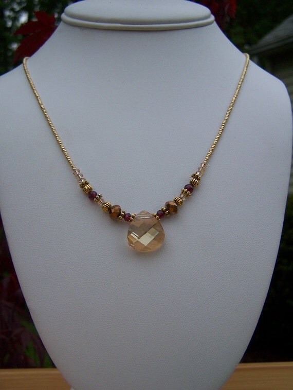 Dainty Swarovski Crystal Drop Necklace Preview 4