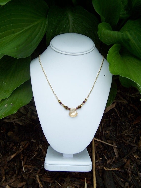 Dainty Swarovski Crystal Drop Necklace Preview 3