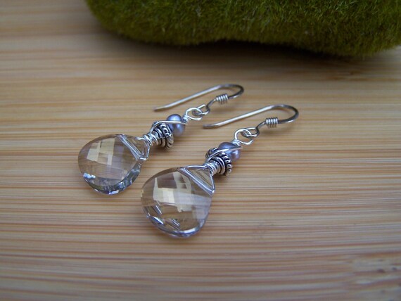 Golden Shadow Swarovski Drop Earrings
