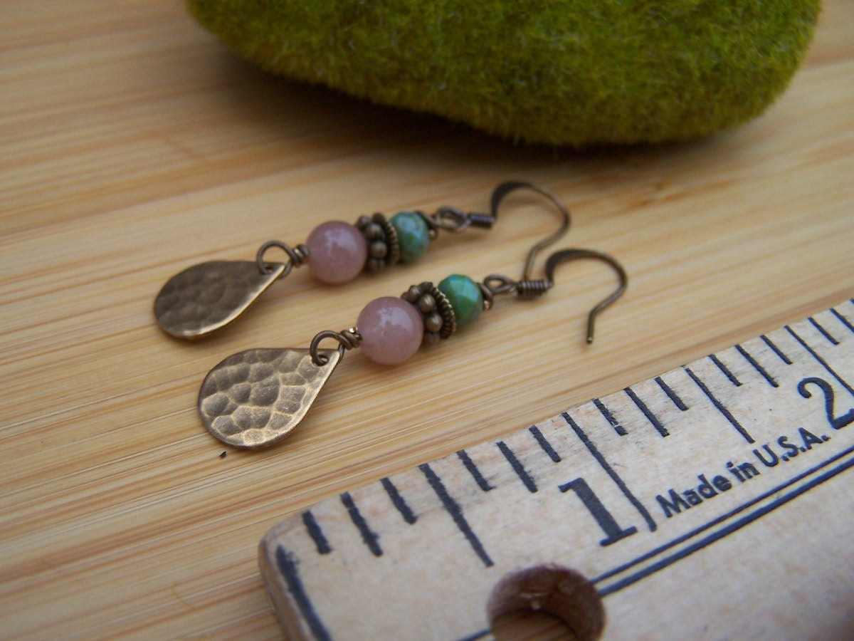 Brass Drop Earrings Preview 2