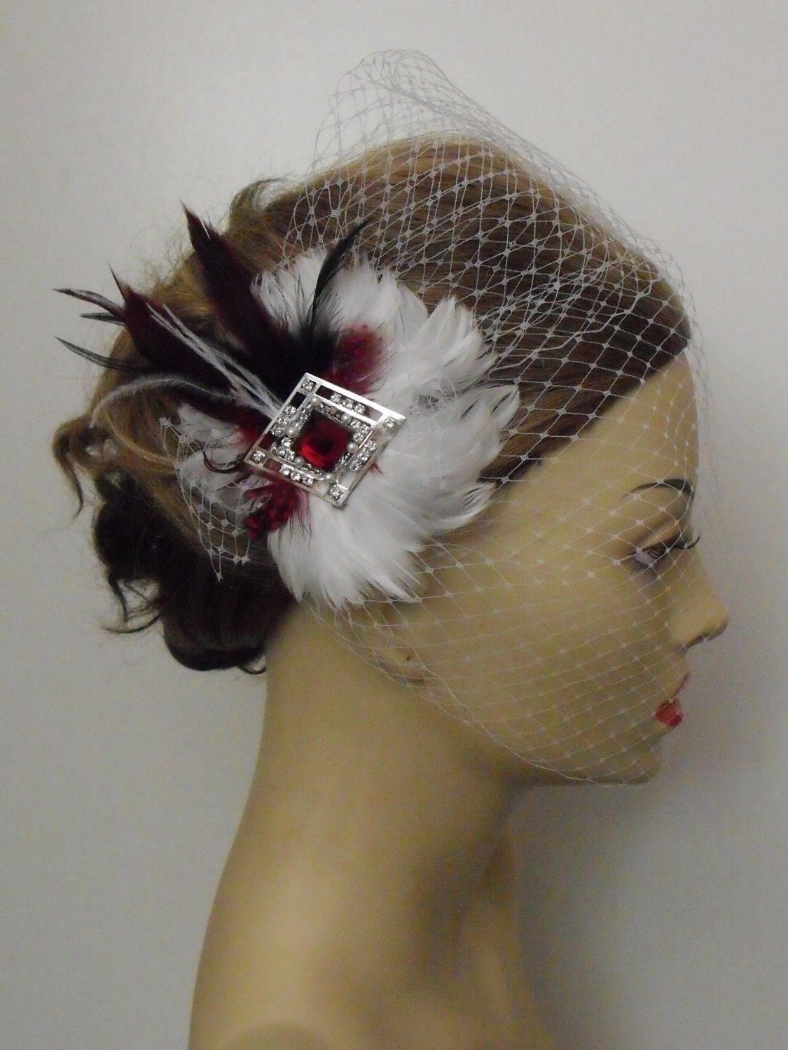 Newly added Feather Fascinators wedding feather hair clip vintage 