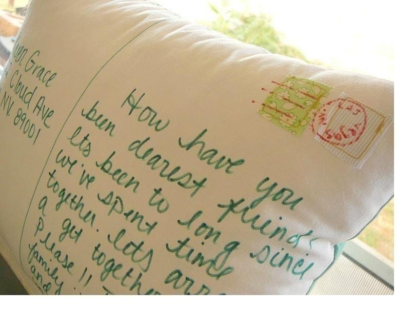 Personalize a Postcard Pillow