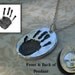 Custom Handprint or Footprint Necklace in Pure Silver- Made from your childs ACTUAL print