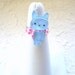 Kawaii Cute Japanese Ring - Cat  Small Size Adjustable BLUE