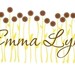 Flower Strip with Name Vinyl Decal