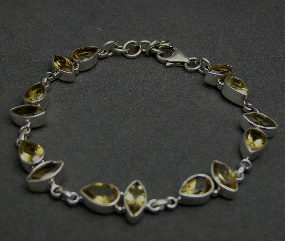 Angelina Peridot Sterling Silver Jewelry Green Color Bracelet