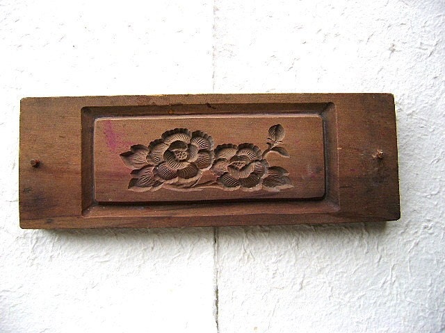 Vintage Japanese Kashigata Sweets Mold - Peony - Botan (P)