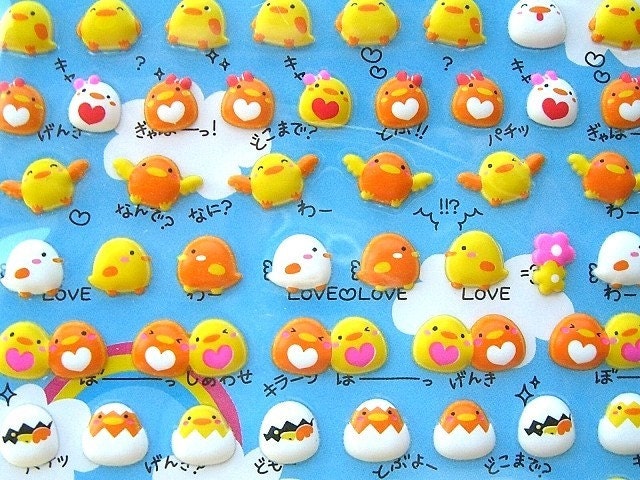 Cute Japanese Stickers - Humming Bird By Pool Cool (S164)