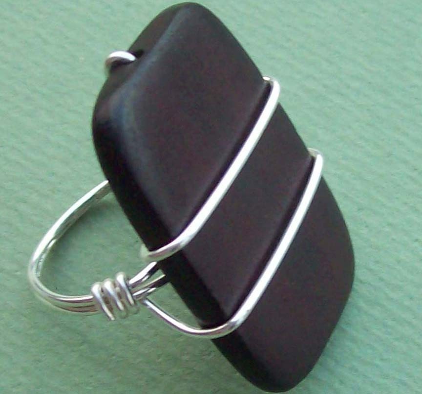 Rosewood Ring  Sterling Silver by LaDeeDaJewelry on Etsy
