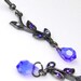 Beautiful Gunmetal and Sapphire Crystal Vine Earrings...