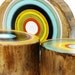 3 original modern - TREE RING - paintings                                -set211-