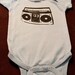 Old School Boombox baby blue bodysuit 6 months