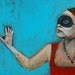 Girl wearing black masquerade mask print - Give Me a Sign
