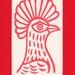 Red Pigeon. Linocut. Greeting card