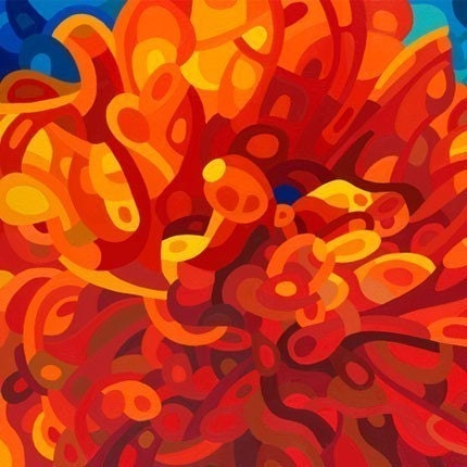 Abstract Fine Art Print - Scarlet Interior
