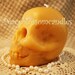 Beeswax Candle Smooth Skull Shaped Burns Like a Pillar