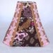 Brown and Pink Floral Corseted Lampshade