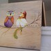 Mounted Art Print - Do You Think Spring Is Here (Owls) size 8x8