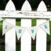 LOVE burlap banner tiffany blue hearts and font