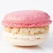 Strawberry and Vanilla Macaron Photo - 8 x 8 - Fine Art Photography Print - French Home Decor Pink White Wall art