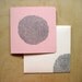 Silver Ink on Pink Letterpress Cards