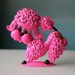 Vintage Earring Holder Stand, Pink Poodle Revere