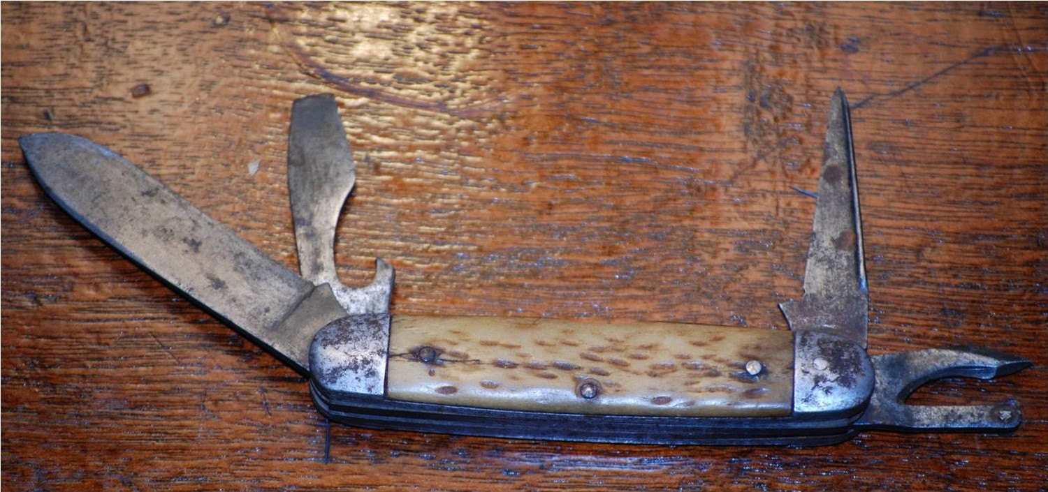 Early American Bone Handled Jack Knife