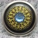 March Birthstone Compact Mirror Aqua Marine Blue