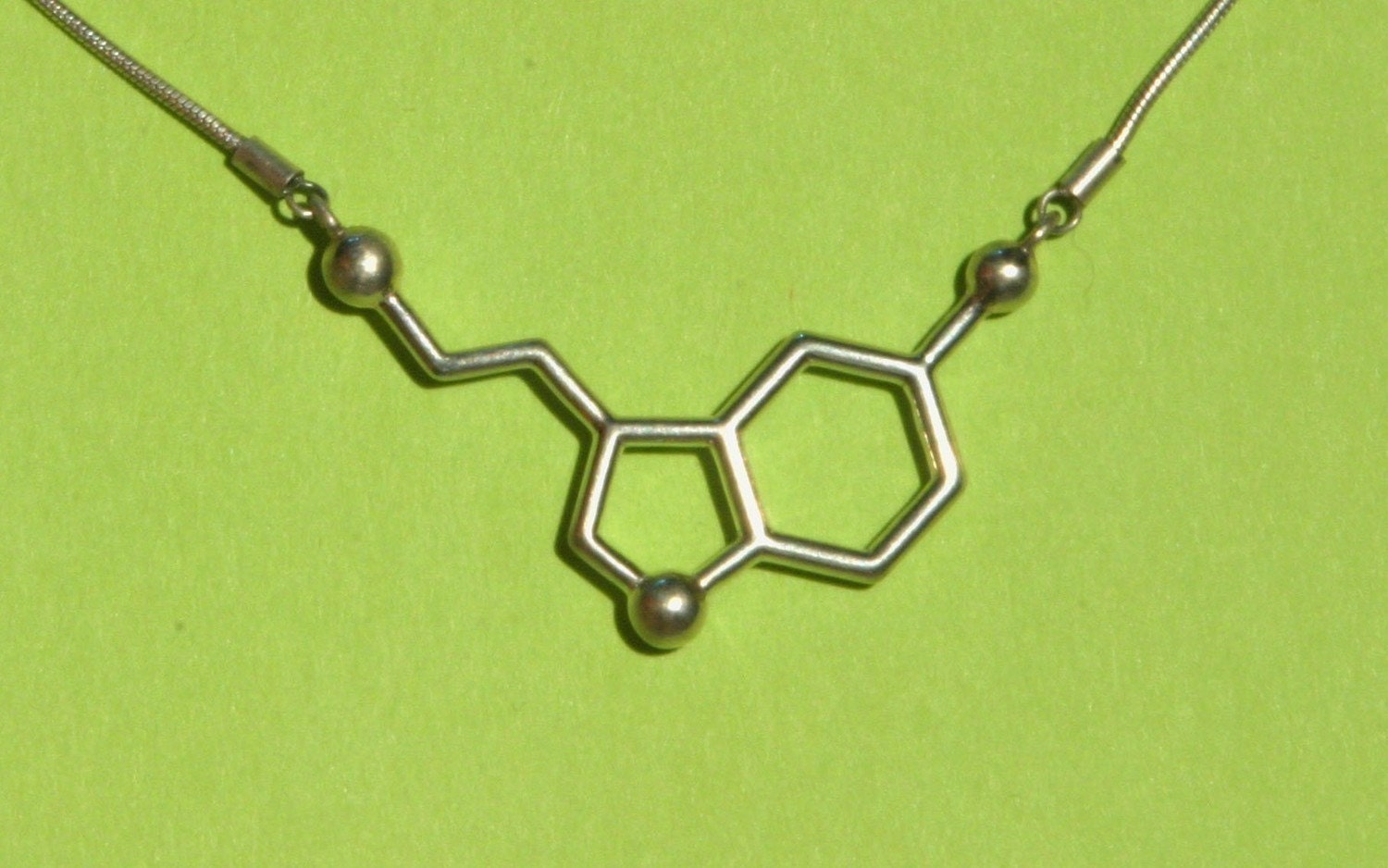 serotonin molecule necklace - for happiness