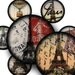 New -- Eiffel Towers and Stamps in 1-inch Circles 4x6 inch sampler -- piddix digital collage sheet no. 1042