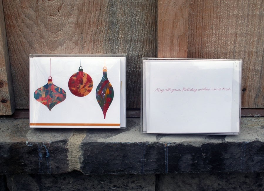 Wishes Come True Holiday Cards - ornaments painted by ponies