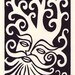 Curley. Linocut