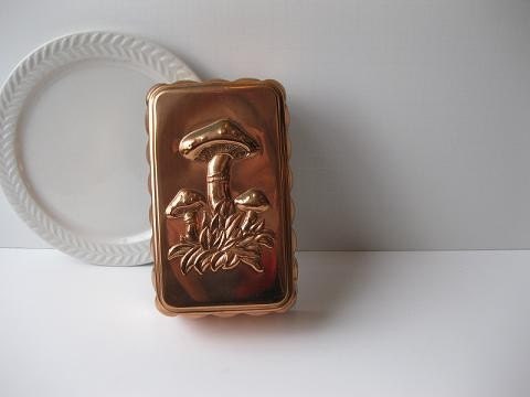 Vintage Copper Mushroom Gelatin Mold