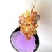 Royal purple Amethyst and Tangerine and Yellow Sapphire necklace - Ava