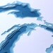 The Great Lakes in Royal - original 8 x 10 papercut art