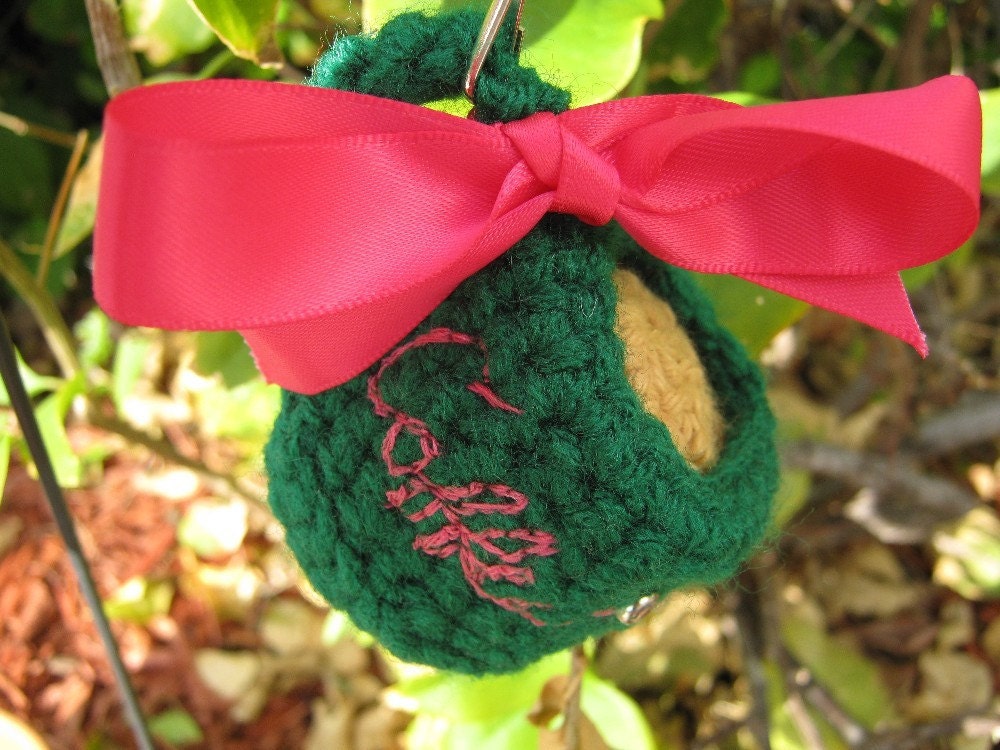 Amigurumi Green COFFEE Tea Cup With a swarovski by PinkFrog4U from etsy.com