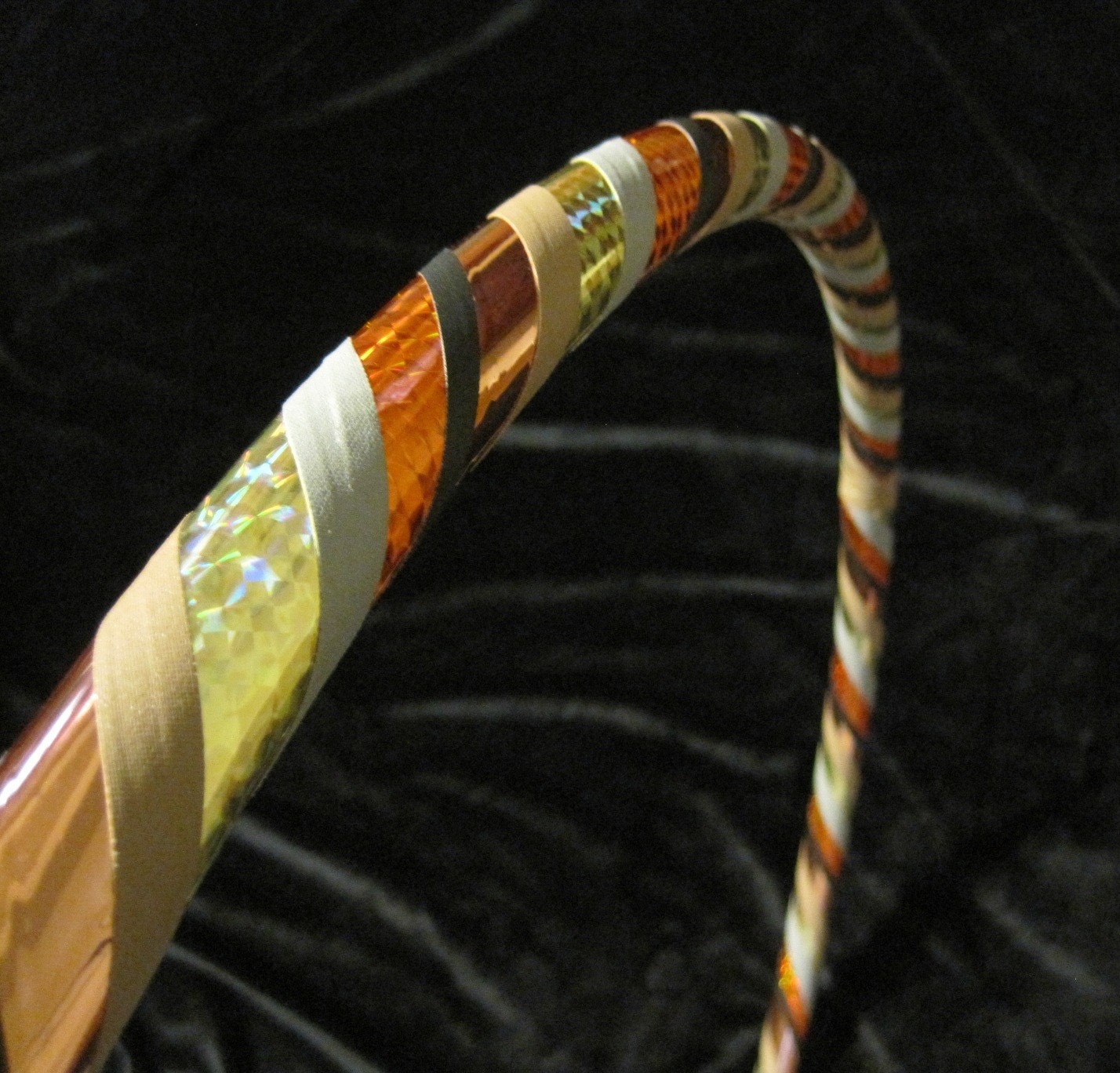 4 Piece Push Button Collapsible Hula Hoop in Butterscotch