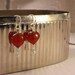 Red Heart Chalcedony and Sterling Silver Earrings Heartbeat