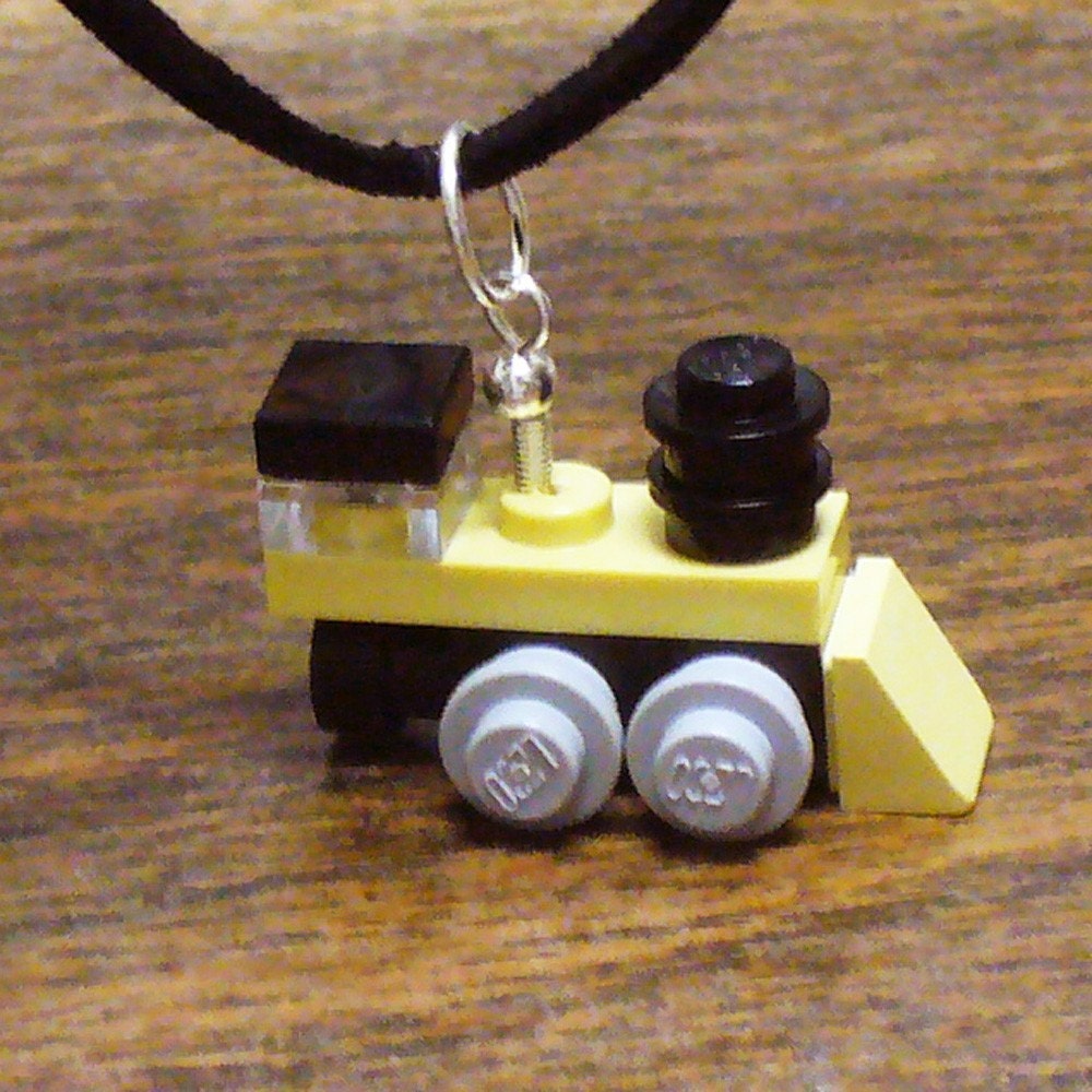 Tan Mini LEGO Train Engine Necklace