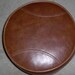 Vintage BASEBALL footstool- Vinyl Hassock with handles for lifting- great 1970's Great American Past time motif Vgc vtg