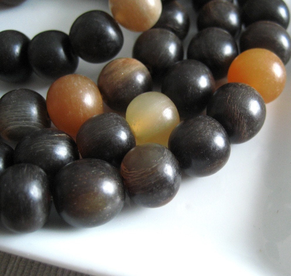 Beads horn  uneven round 11 to 12   mm   -  12  pcs  - ph233