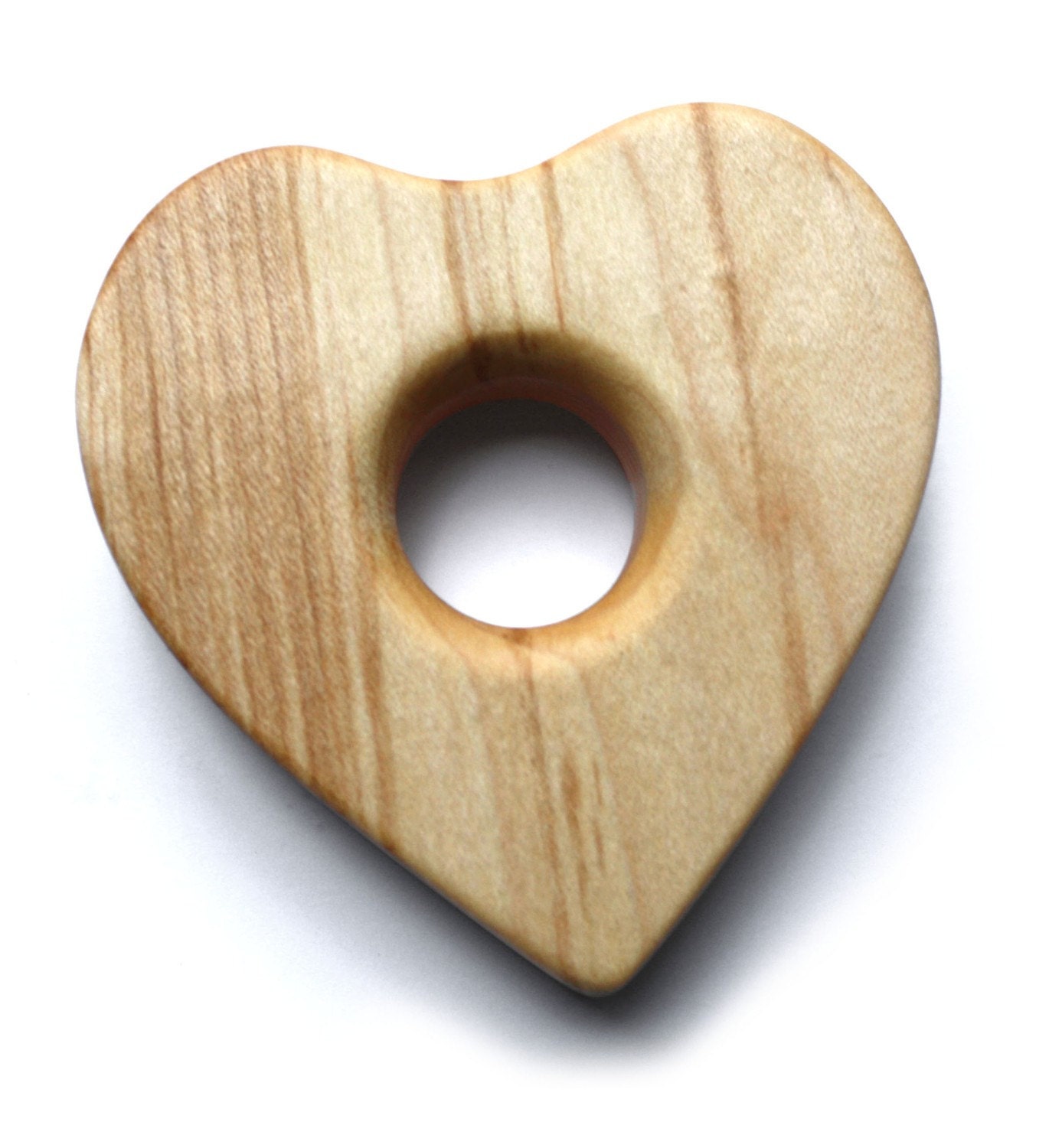 Wee Heart TEETHING toy -organic natural wooden teether for baby and toddler Valentines Day wood rules