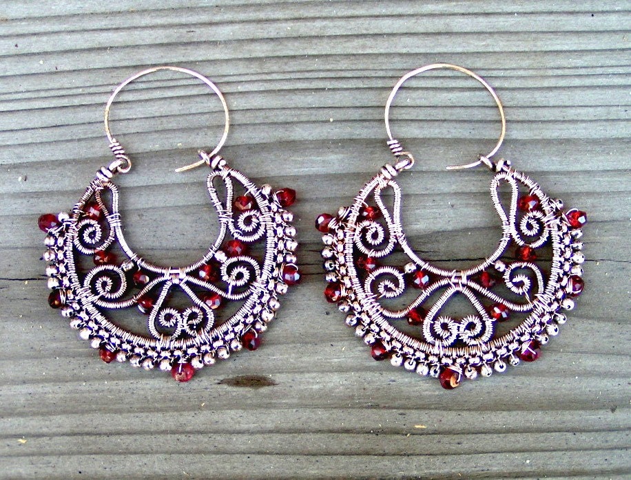 Tribal Tundra Sapphire Hoops - Payment 1