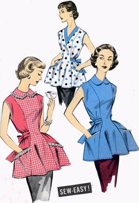 Vintage 50s Mail OrderAdvance 8465 Sew Easy Cobbler APRON Sewing pattern Size Small 10-12