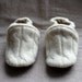 Ivory Cable Knit Wool Baby Slippers Size 0-6 months old made from recycled materials