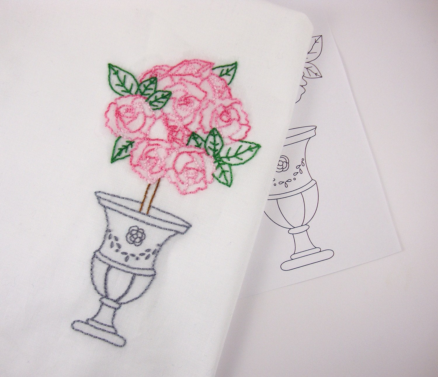 Rose Roses Hand Embroidery Pattern Packet