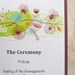 Modern Burgandy Flower Skinny Wedding Program