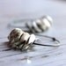Large Hoop Earrings in Oxidized Sterling Silver - Glimmer Summer Fashion Minimalist Modern Under 30